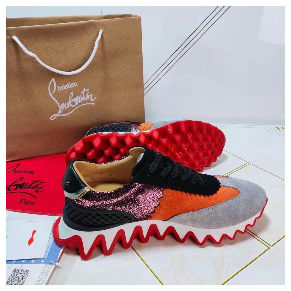 Cheap Reps Christian Louboutin Womens Loubishark Sneakers Multicolour