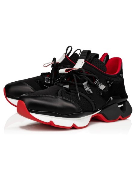 Cheap Reps Christian Louboutin Womens Black Runner Donna Sneakers