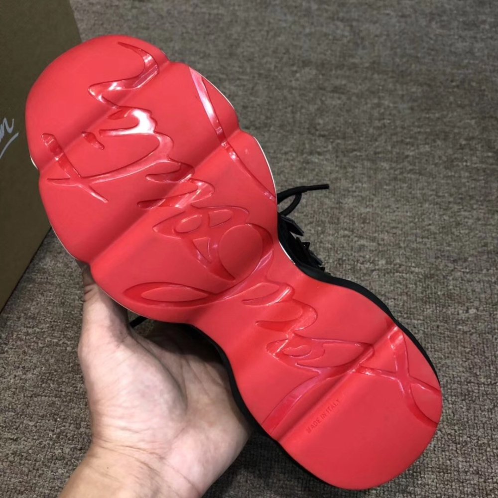 Cheap Reps Christian Louboutin Womens Black Runner Donna Sneakers