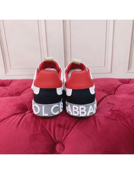 Cheap Reps Dolce Gabbana Womens Custom 2.Zero Sneakers White/Red