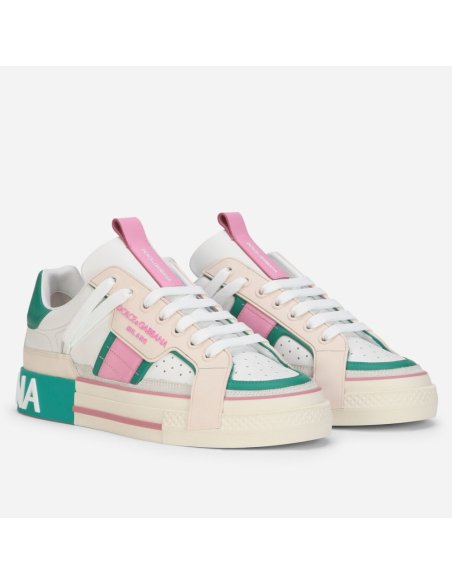 Cheap Reps Dolce Gabbana Womens Custom 2.Zero Sneakers White/Green