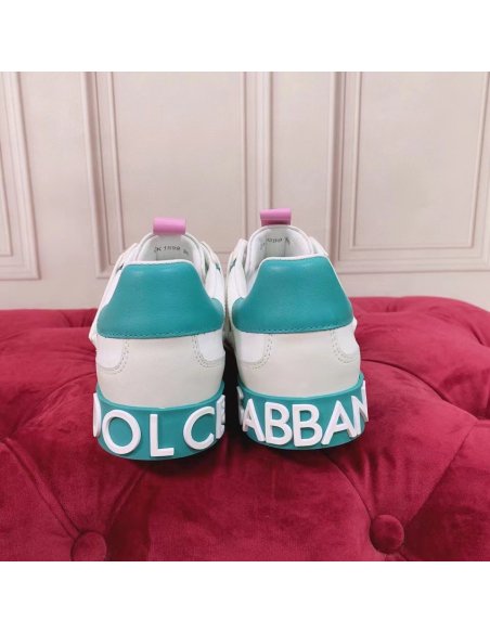 Cheap Reps Dolce Gabbana Womens Custom 2.Zero Sneakers White/Green