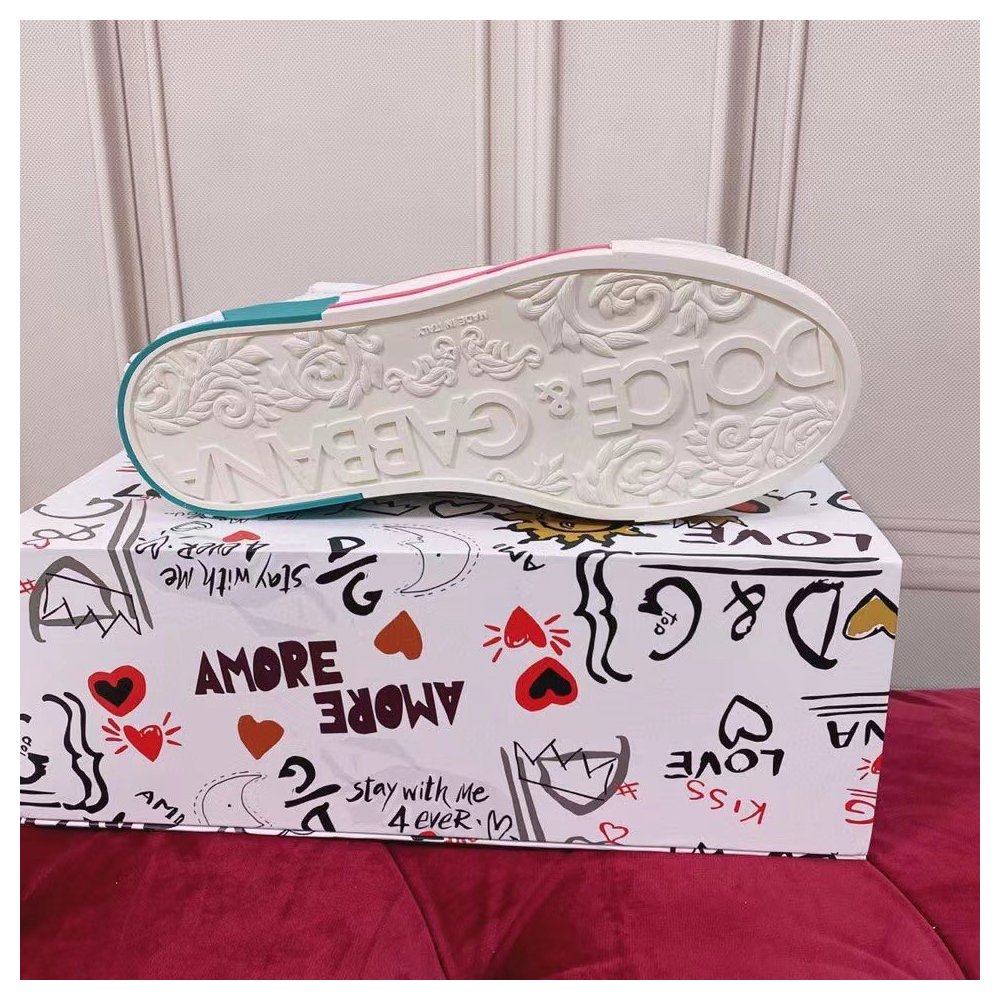 Cheap Reps Dolce Gabbana Womens Custom 2.Zero Sneakers White/Green