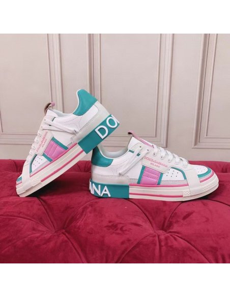 Cheap Reps Dolce Gabbana Womens Custom 2.Zero Sneakers White/Green