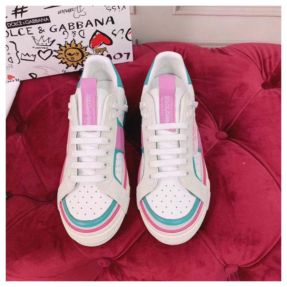 Cheap Reps Dolce Gabbana Womens Custom 2.Zero Sneakers White/Green