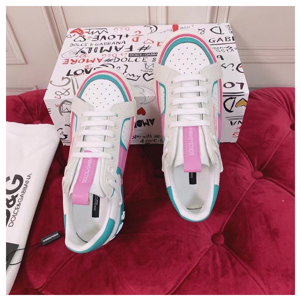 Cheap Reps Dolce Gabbana Womens Custom 2.Zero Sneakers White/Green