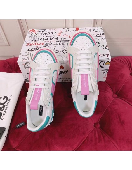 Cheap Reps Dolce Gabbana Womens Custom 2.Zero Sneakers White/Green