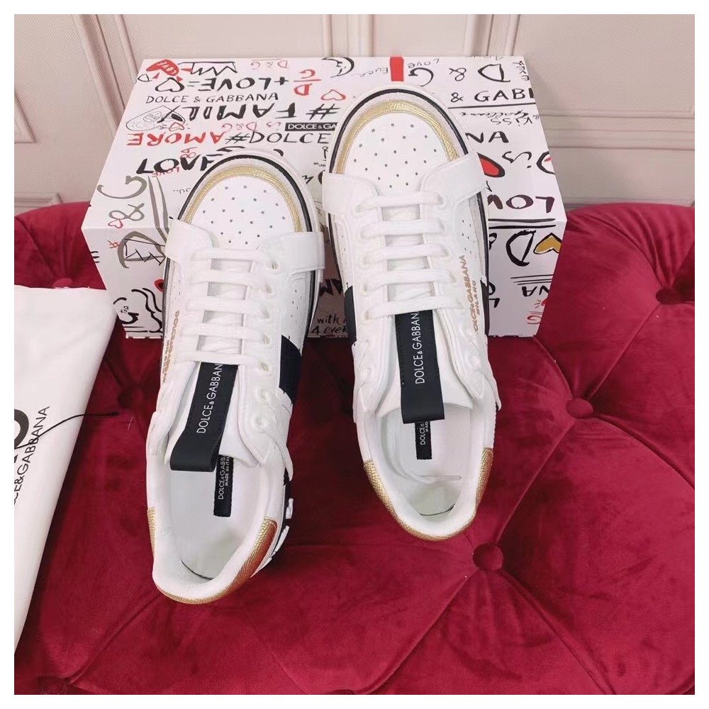 Cheap Reps Dolce Gabbana Womens Custom 2.Zero Sneakers White/Black