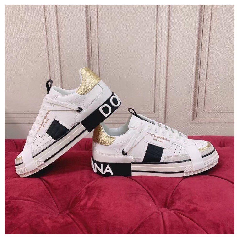 Cheap Reps Dolce Gabbana Womens Custom 2.Zero Sneakers White/Black
