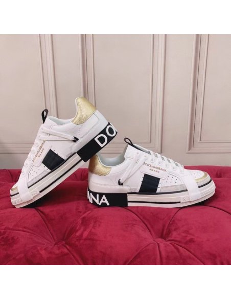 Cheap Reps Dolce Gabbana Womens Custom 2.Zero Sneakers White/Black