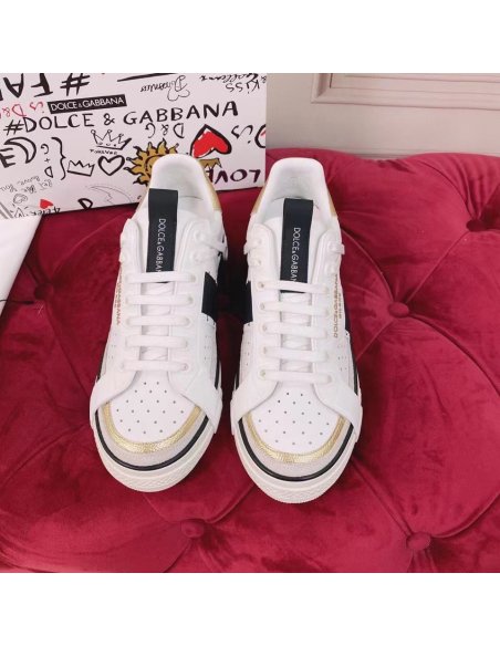Cheap Reps Dolce Gabbana Womens Custom 2.Zero Sneakers White/Black