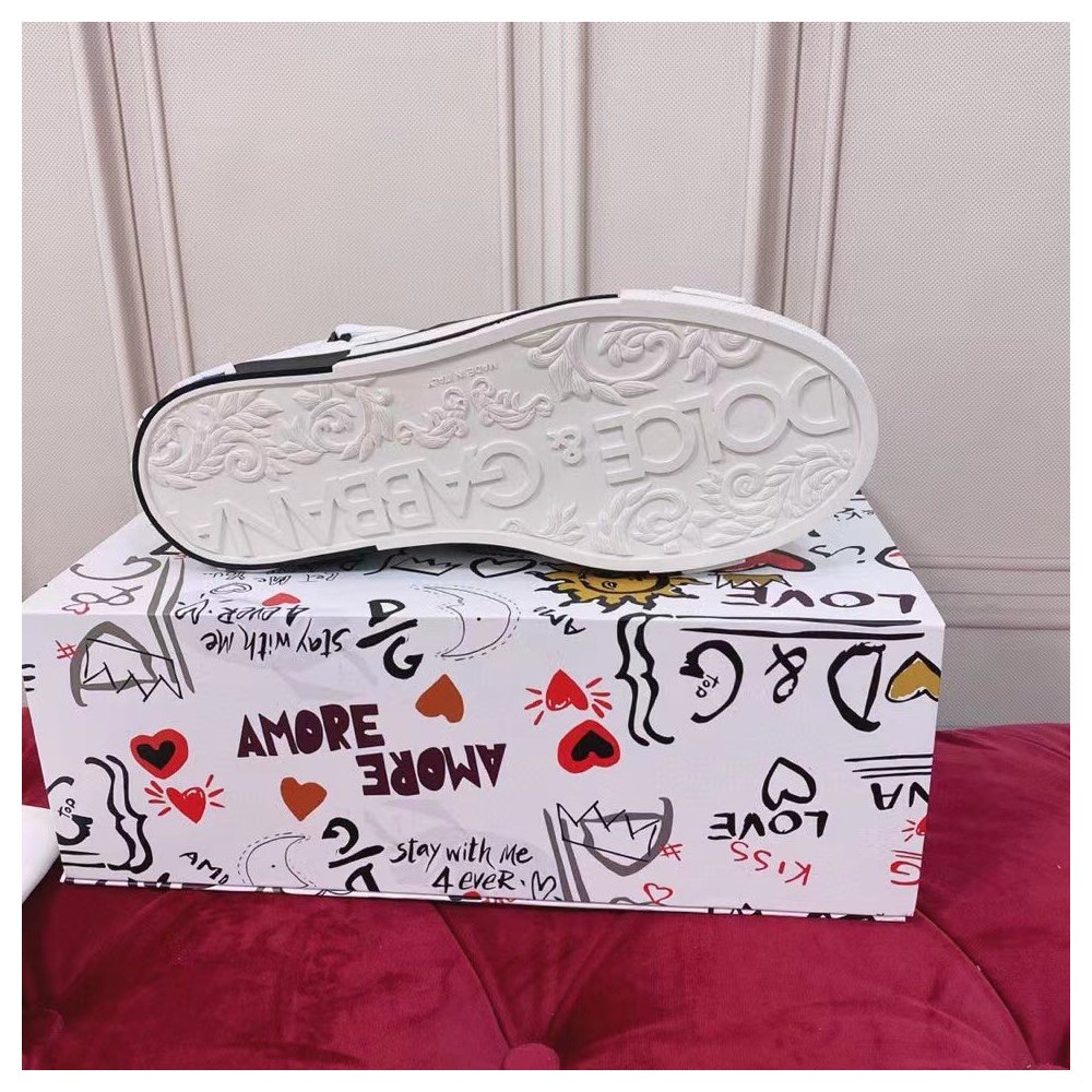 Cheap Reps Dolce Gabbana Womens Custom 2.Zero Sneakers White/Black