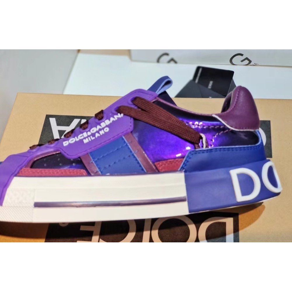 Cheap Reps Dolce Gabbana Womens Custom 2.Zero Sneakers Purple