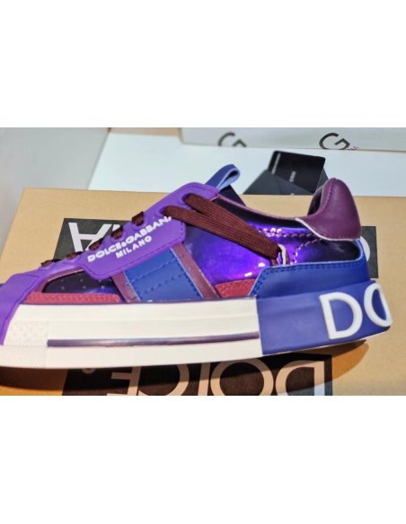 Cheap Reps Dolce Gabbana Womens Custom 2.Zero Sneakers Purple