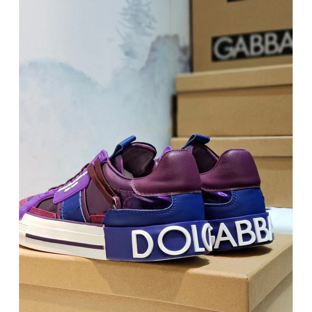Cheap Reps Dolce Gabbana Womens Custom 2.Zero Sneakers Purple