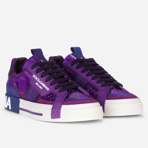 Cheap Reps Dolce Gabbana Womens Custom 2.Zero Sneakers Purple