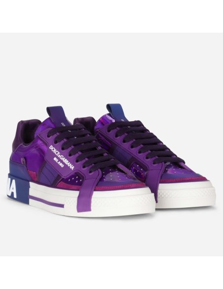 Cheap Reps Dolce Gabbana Womens Custom 2.Zero Sneakers Purple