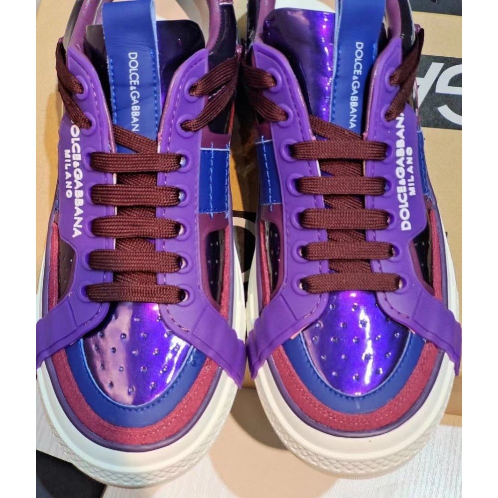 Cheap Reps Dolce Gabbana Womens Custom 2.Zero Sneakers Purple
