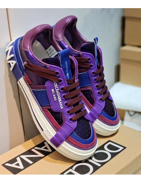 Cheap Reps Dolce Gabbana Womens Custom 2.Zero Sneakers Purple