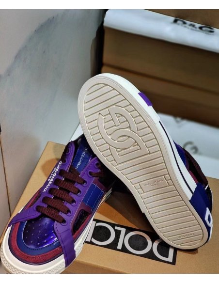 Cheap Reps Dolce Gabbana Womens Custom 2.Zero Sneakers Purple