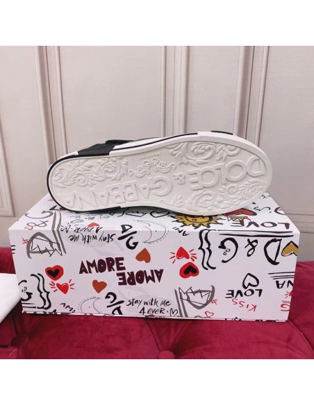 Cheap Reps Dolce Gabbana Womens Custom 2.Zero Sneakers Black