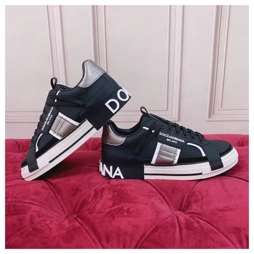 Cheap Reps Dolce Gabbana Womens Custom 2.Zero Sneakers Black