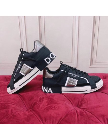 Cheap Reps Dolce Gabbana Womens Custom 2.Zero Sneakers Black