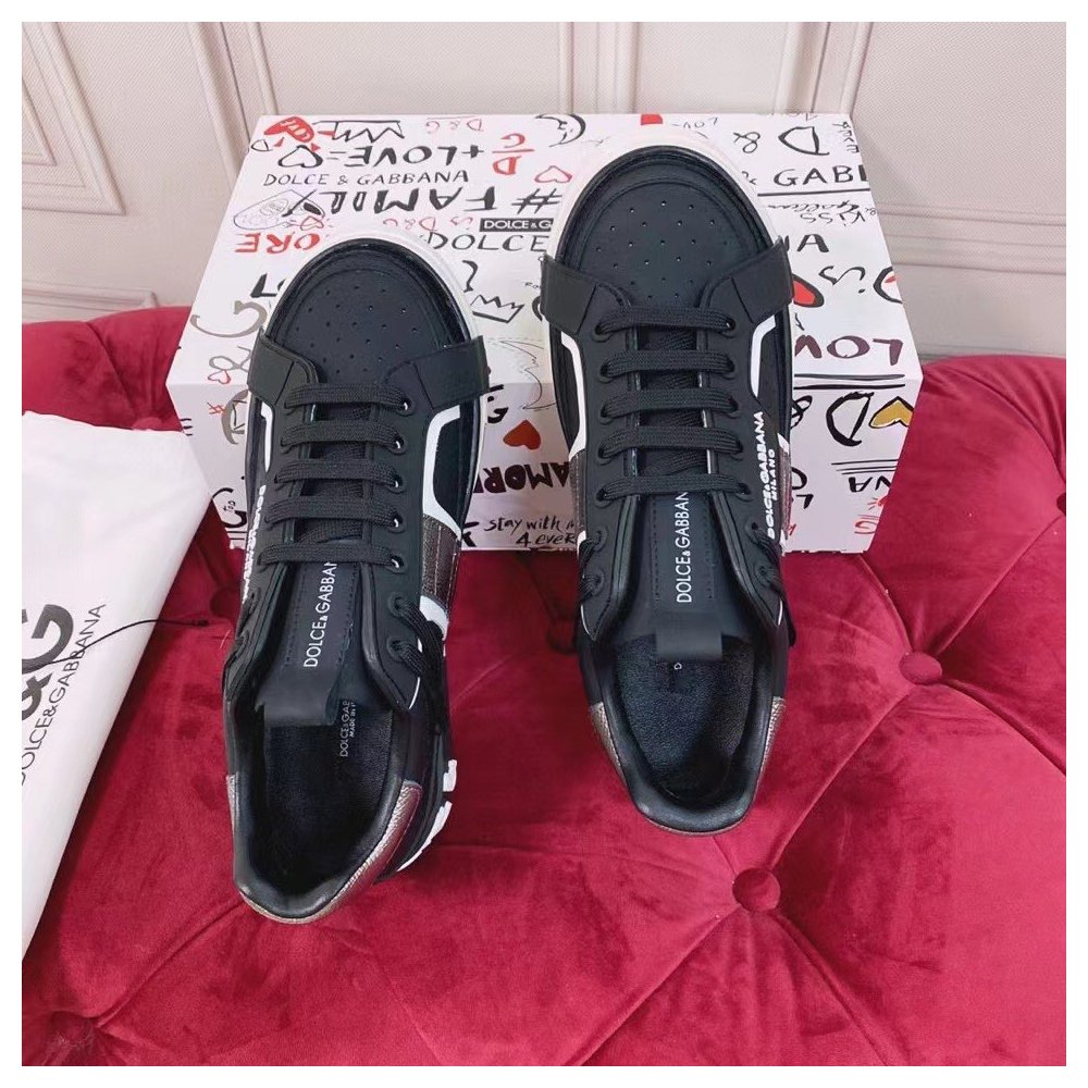 Cheap Reps Dolce Gabbana Womens Custom 2.Zero Sneakers Black