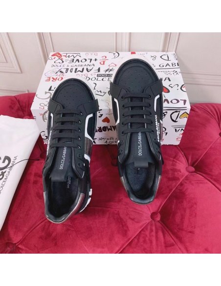 Cheap Reps Dolce Gabbana Womens Custom 2.Zero Sneakers Black