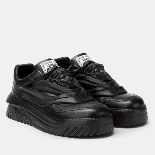 Cheap Reps Versace Womens Odissea Sneakers In Black Leather