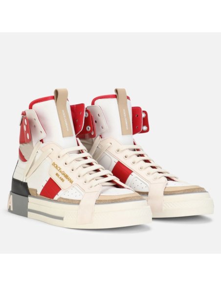 Cheap Reps Dolce Gabbana Womens Red Custom 2.Zero High-top Sneakers