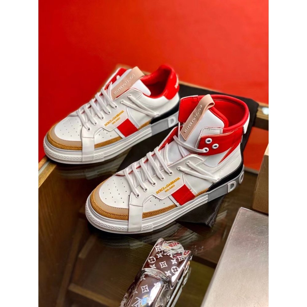 Cheap Reps Dolce Gabbana Womens Red Custom 2.Zero High-top Sneakers