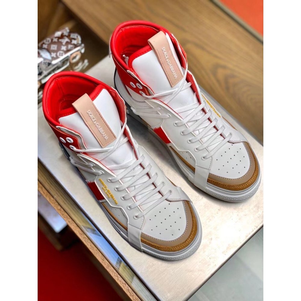 Cheap Reps Dolce Gabbana Womens Red Custom 2.Zero High-top Sneakers