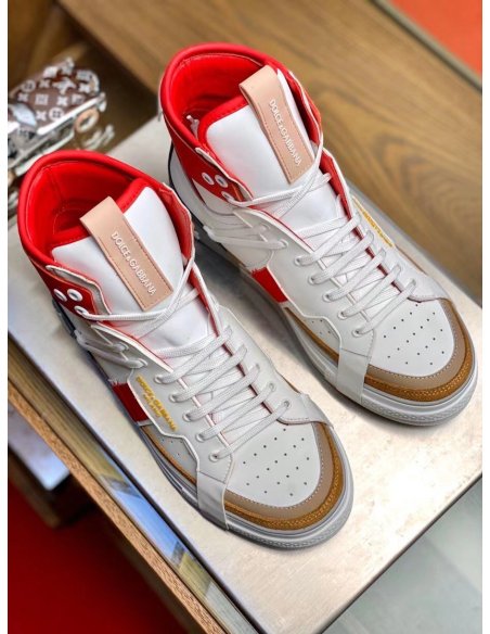 Cheap Reps Dolce Gabbana Womens Red Custom 2.Zero High-top Sneakers