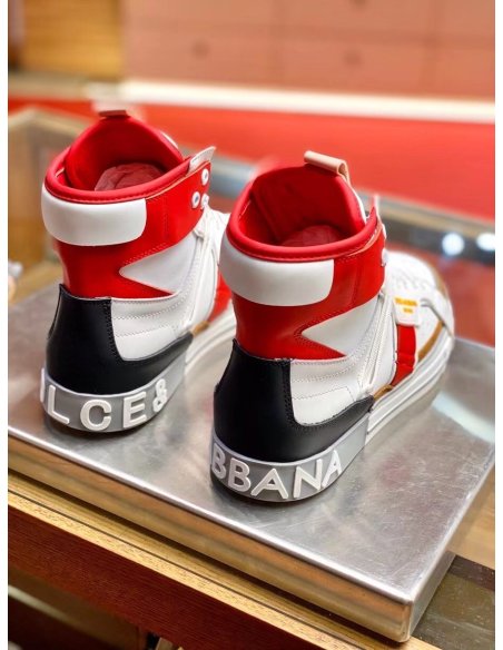 Cheap Reps Dolce Gabbana Womens Red Custom 2.Zero High-top Sneakers