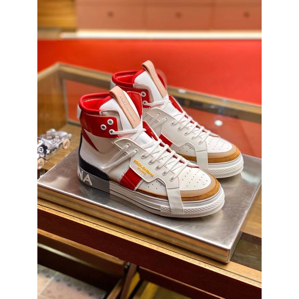 Cheap Reps Dolce Gabbana Womens Red Custom 2.Zero High-top Sneakers