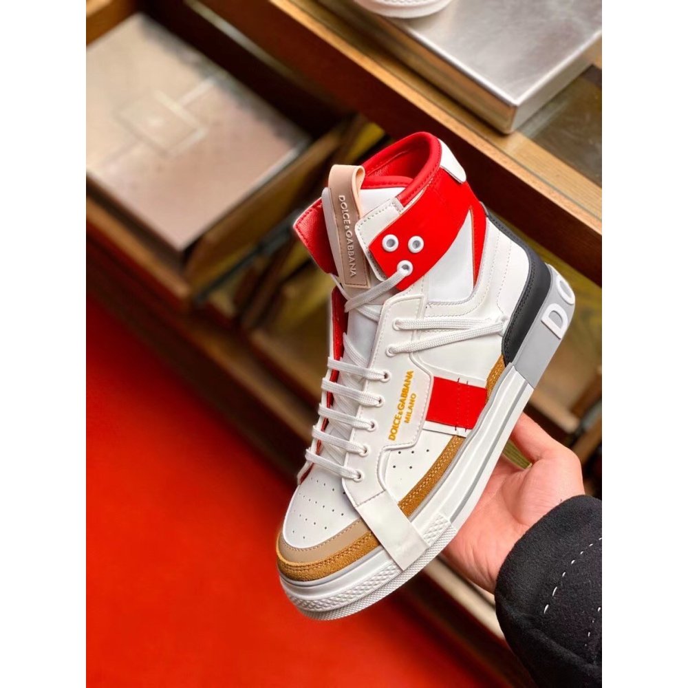 Cheap Reps Dolce Gabbana Womens Red Custom 2.Zero High-top Sneakers