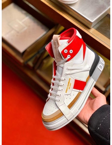 Cheap Reps Dolce Gabbana Womens Red Custom 2.Zero High-top Sneakers