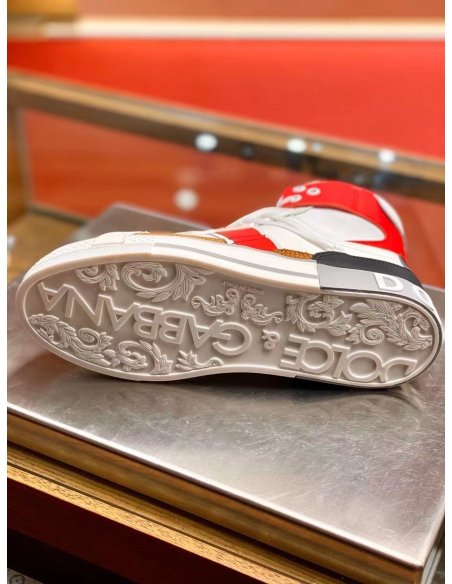 Cheap Reps Dolce Gabbana Womens Red Custom 2.Zero High-top Sneakers