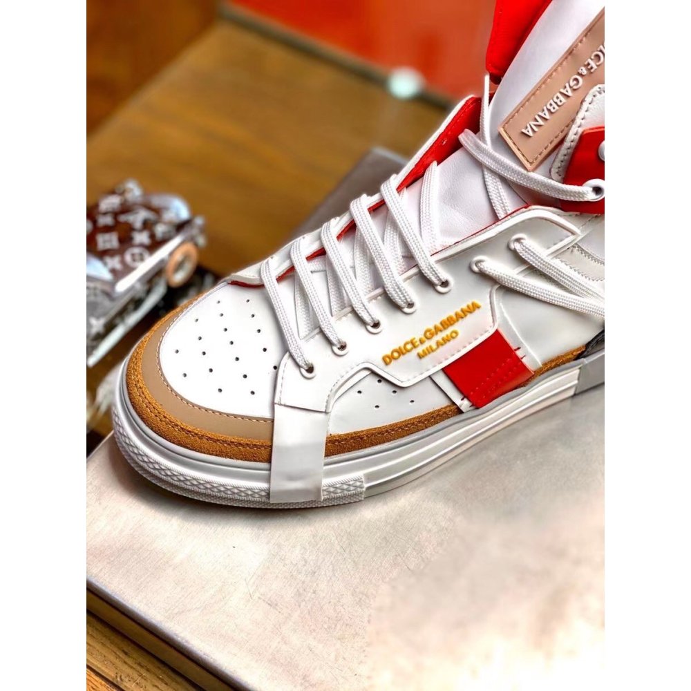 Cheap Reps Dolce Gabbana Womens Red Custom 2.Zero High-top Sneakers