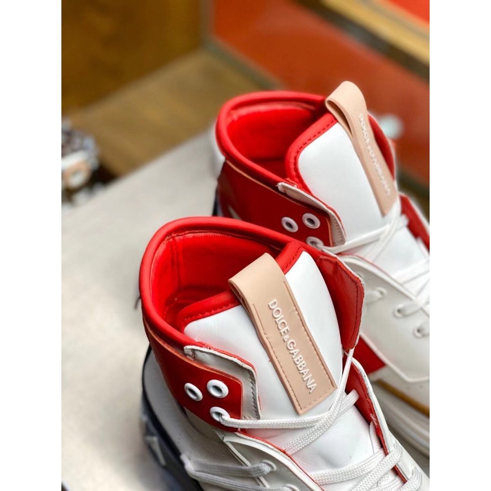 Cheap Reps Dolce Gabbana Womens Red Custom 2.Zero High-top Sneakers