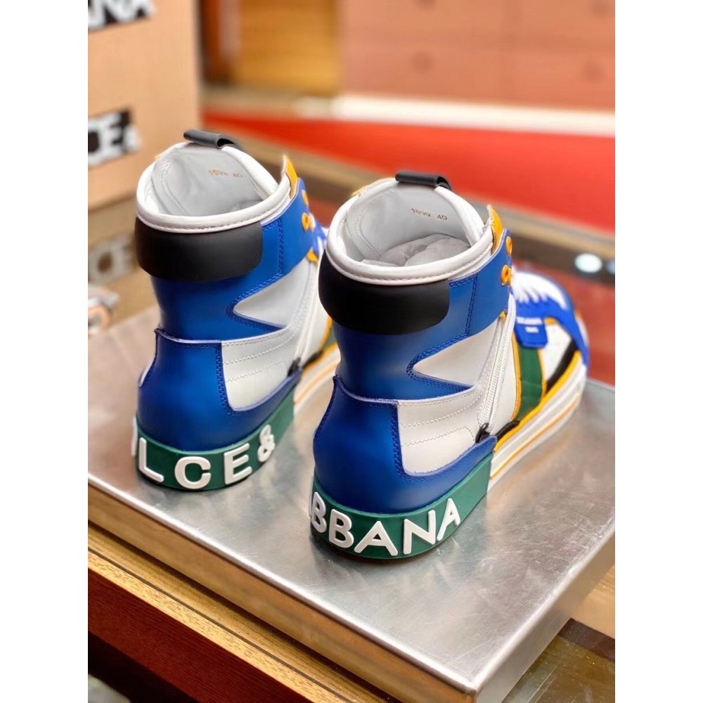 Cheap Reps Dolce Gabbana Womens Blue Custom 2.Zero High-top Sneakers