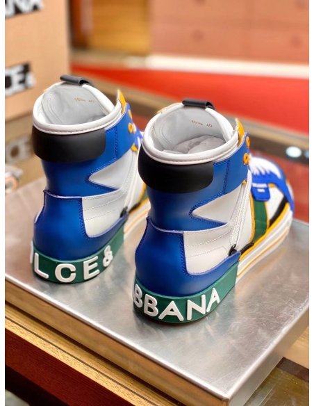 Cheap Reps Dolce Gabbana Womens Blue Custom 2.Zero High-top Sneakers