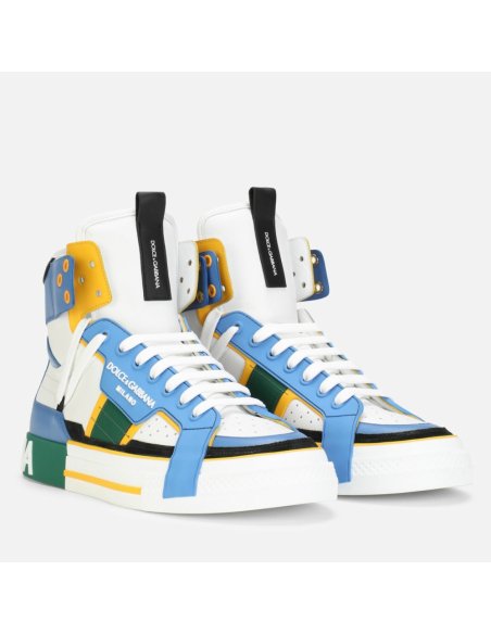 Cheap Reps Dolce Gabbana Womens Blue Custom 2.Zero High-top Sneakers