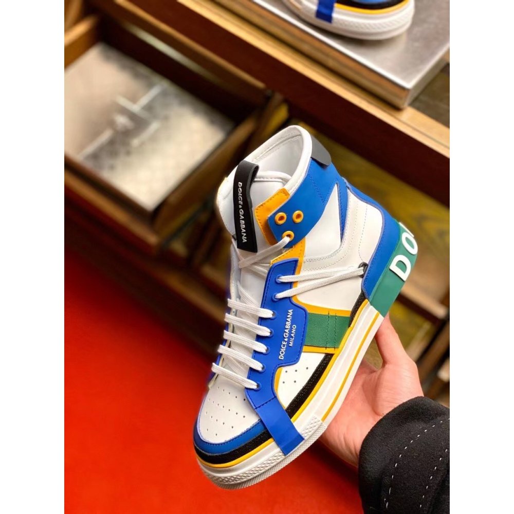 Cheap Reps Dolce Gabbana Womens Blue Custom 2.Zero High-top Sneakers