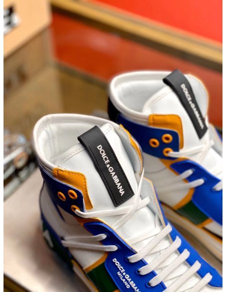 Cheap Reps Dolce Gabbana Womens Blue Custom 2.Zero High-top Sneakers