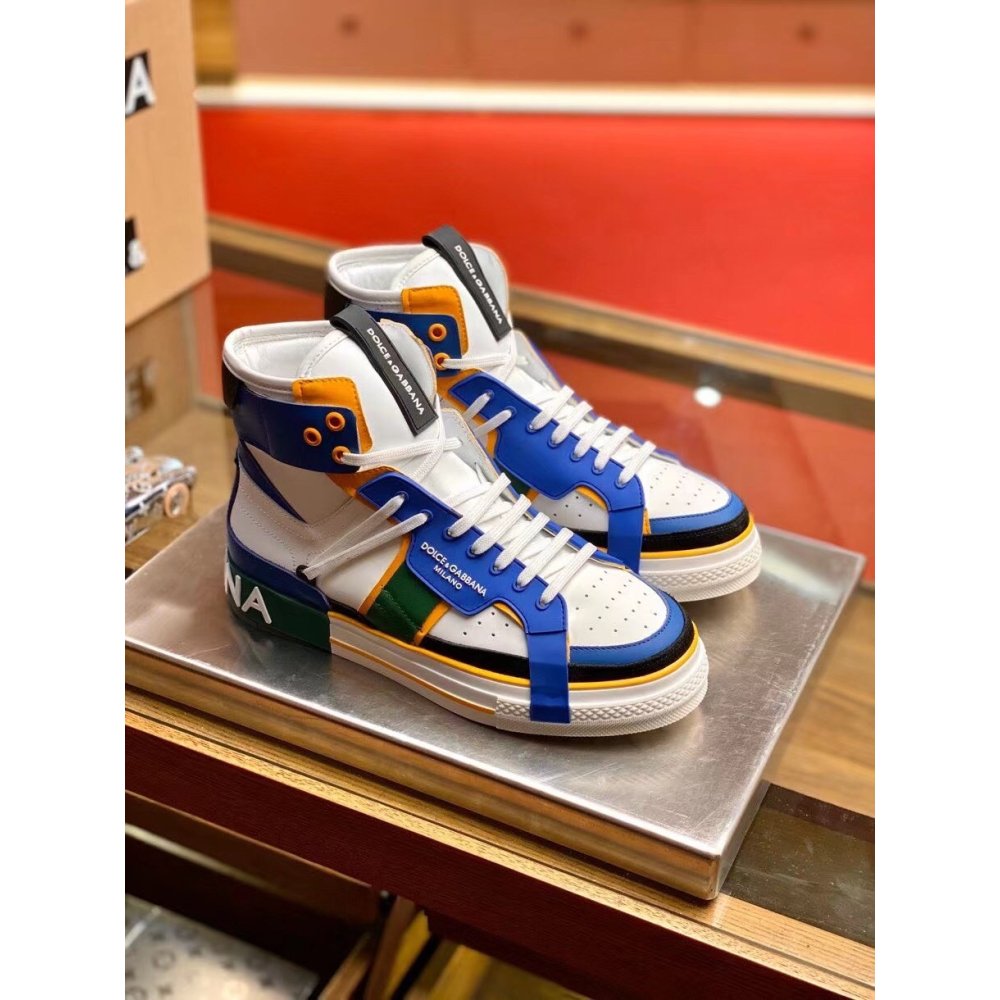 Cheap Reps Dolce Gabbana Womens Blue Custom 2.Zero High-top Sneakers