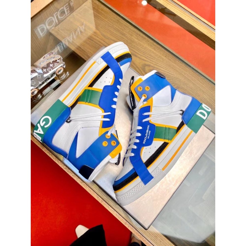 Cheap Reps Dolce Gabbana Womens Blue Custom 2.Zero High-top Sneakers