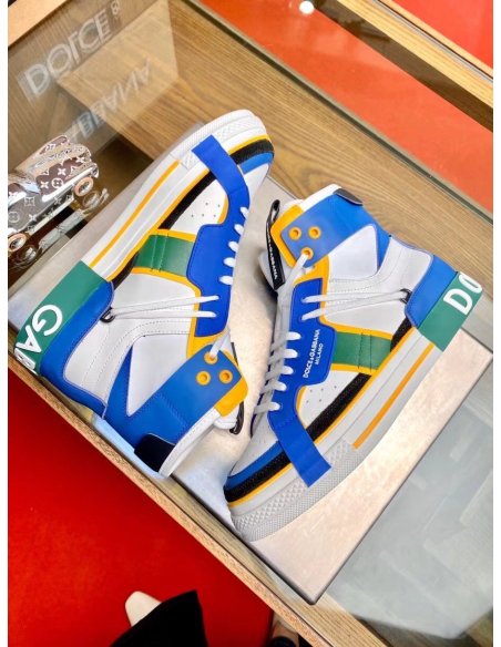 Cheap Reps Dolce Gabbana Womens Blue Custom 2.Zero High-top Sneakers