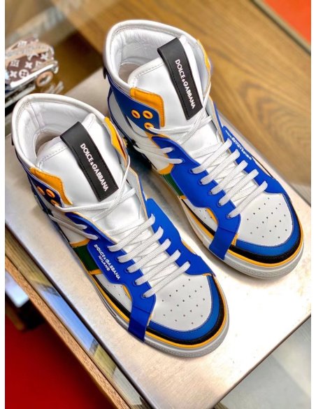 Cheap Reps Dolce Gabbana Womens Blue Custom 2.Zero High-top Sneakers